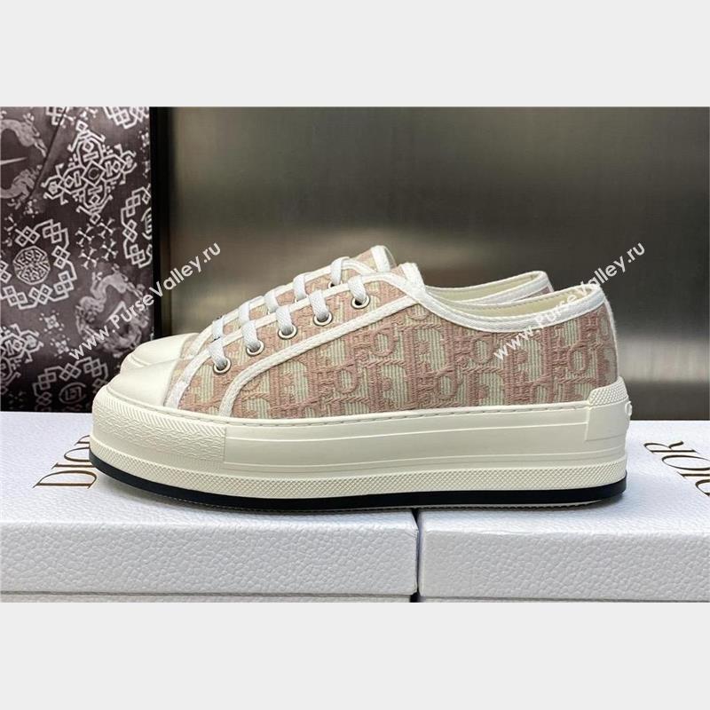 Dior nude Oblique Embroidered Cotton WalknDior Platform Sneaker 2023 (jincheng-230920-09)