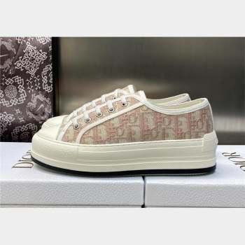 Dior nude Oblique Embroidered Cotton WalknDior Platform Sneaker 2023 (jincheng-230920-09)