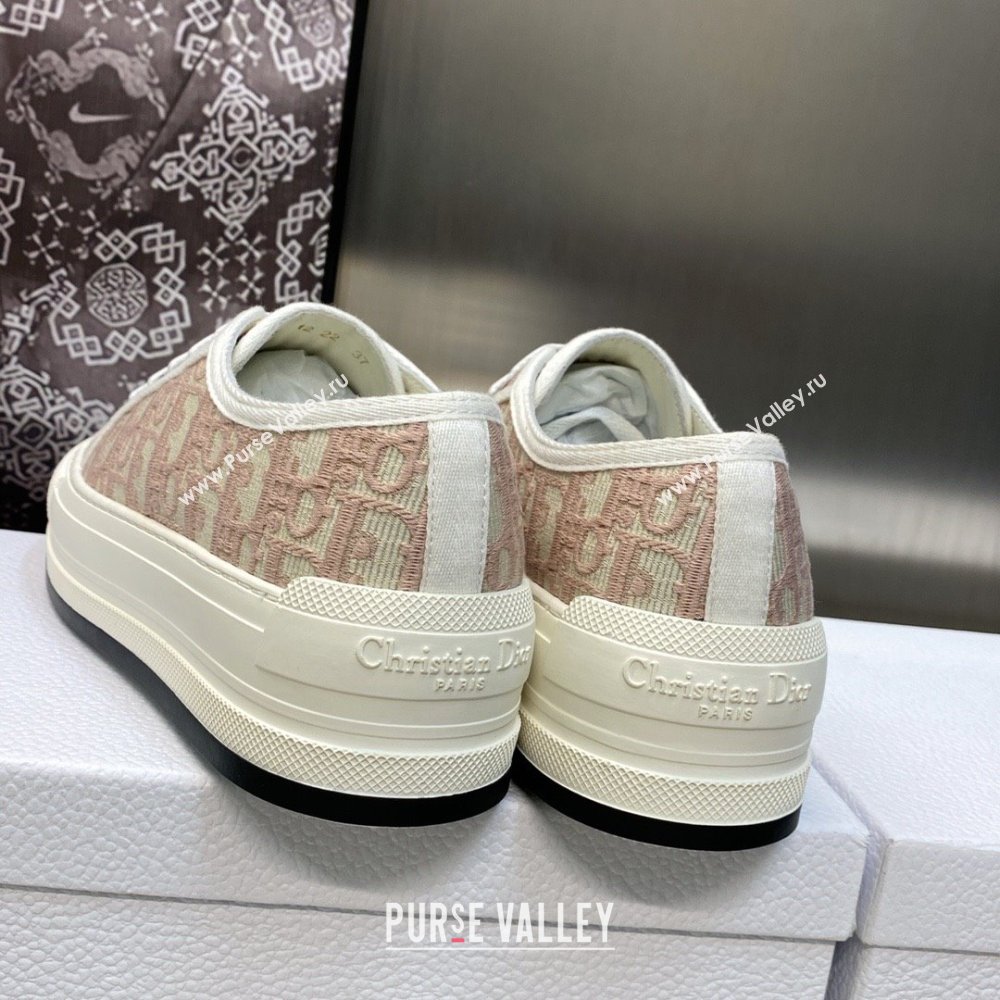 Dior nude Oblique Embroidered Cotton WalknDior Platform Sneaker 2023 (jincheng-230920-09)