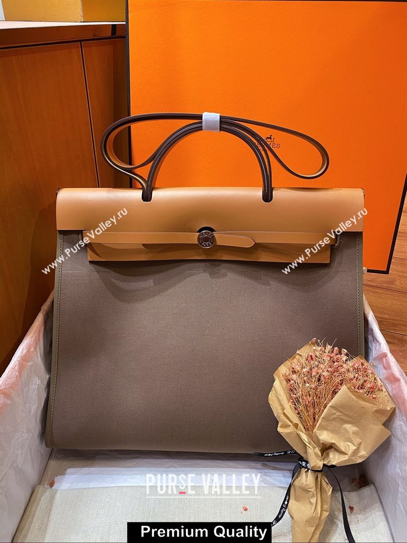 Hermes Herbag Zip 39 Bag in Original Quality Coffee (aiyuan-3981)