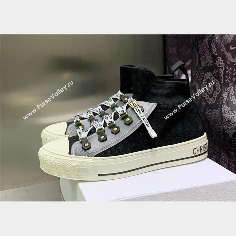 Dior black Macrocannage Technical Mesh WalknDior Sneaker 2023 (jincheng-230920-16)