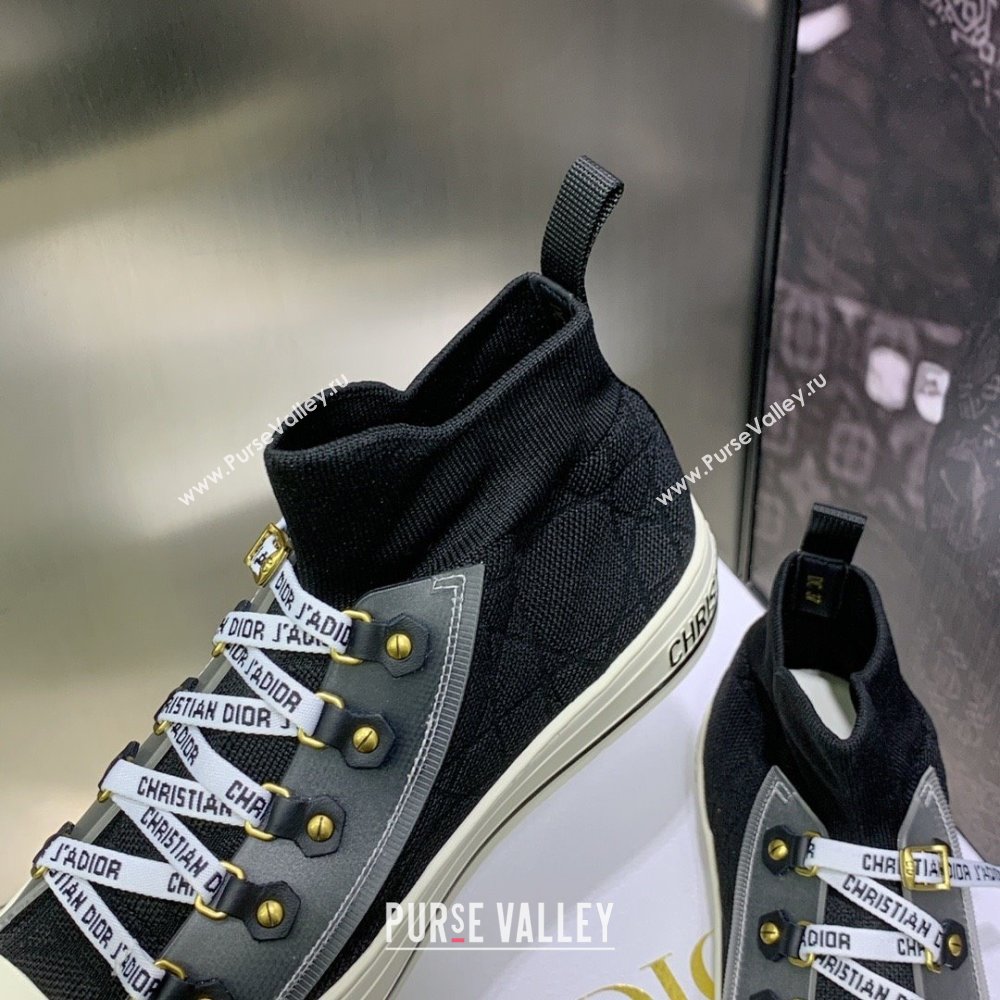 Dior black Macrocannage Technical Mesh WalknDior Sneaker 2023 (jincheng-230920-16)