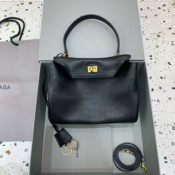 BALENCIAGA Womens Rodeo SMALL Handbag in Black/GOLD 2024 (JIEMEI-240424-03)