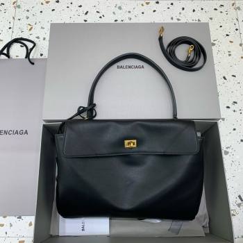 BALENCIAGA Womens Rodeo Medium Handbag in Black 2024 (JIEMEI-240424-01)