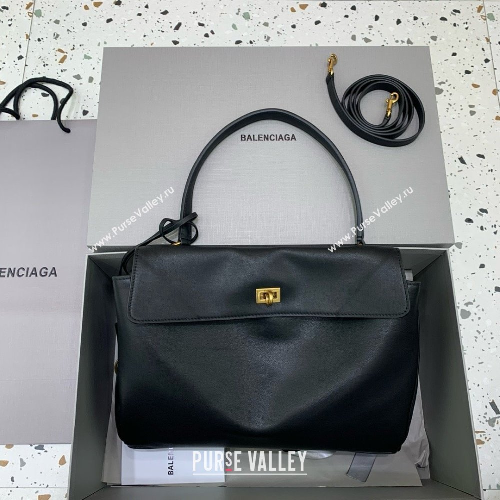 BALENCIAGA Womens Rodeo Medium Handbag in Black 2024 (JIEMEI-240424-01)