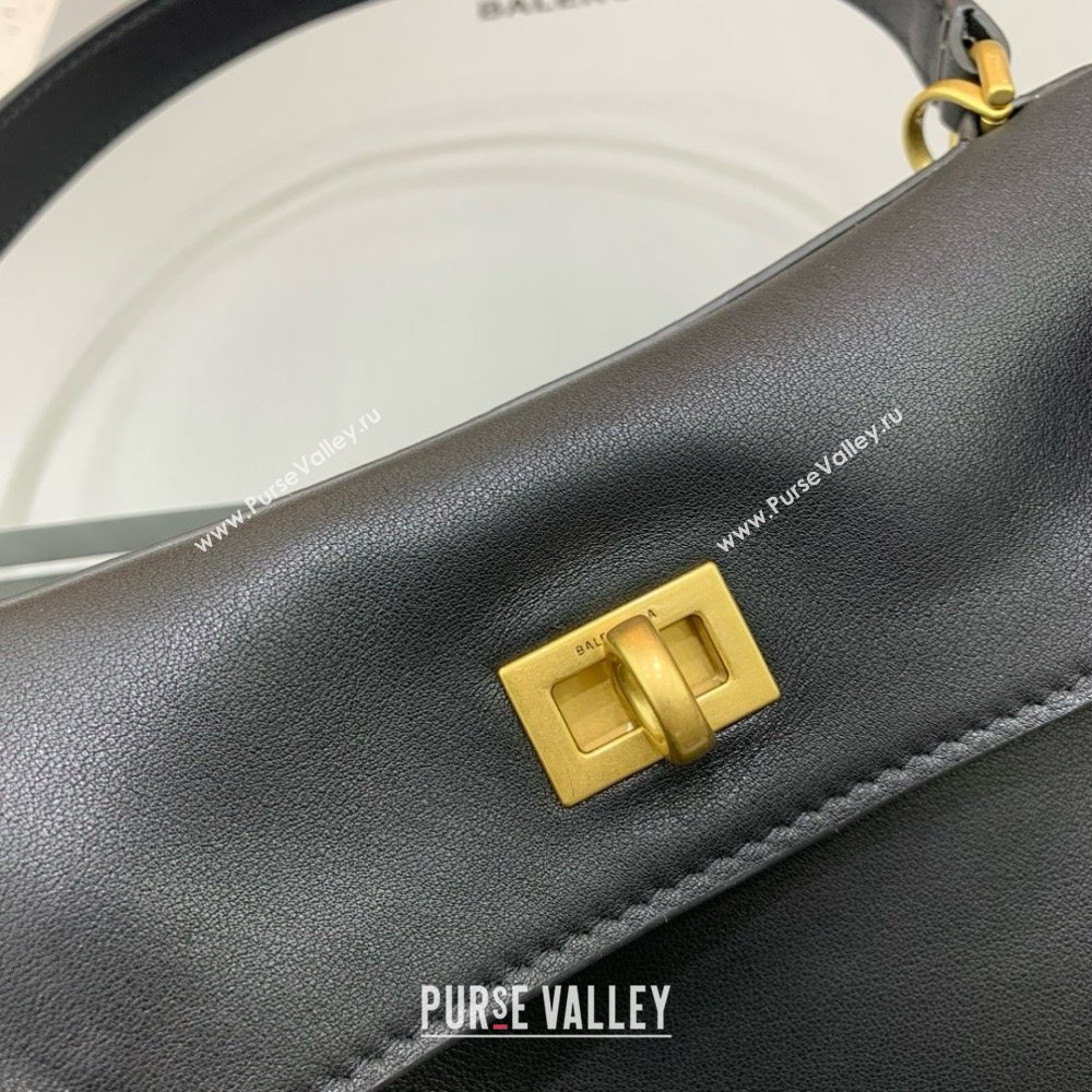 BALENCIAGA Womens Rodeo SMALL Handbag in Black/GOLD 2024 (JIEMEI-240424-03)