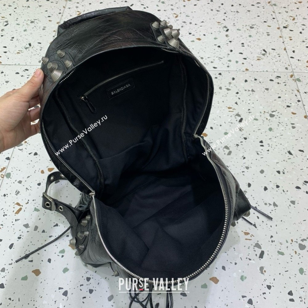 BALENCIAGA Mens Le Cagole Backpack Diy Metal in Black 2024 (JIEMEI-240424-04)