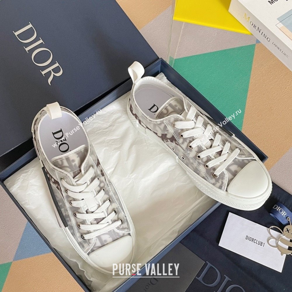 Dior White and Black Dior Oblique Canvas B23 Low-Top Sneaker 2023 (guoran-230920-08)