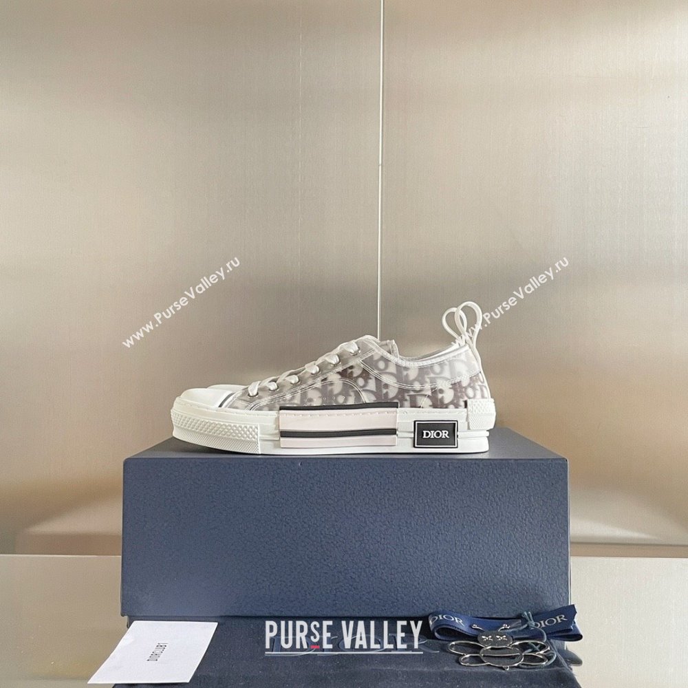 Dior White and Black Dior Oblique Canvas B23 Low-Top Sneaker 2023 (guoran-230920-08)