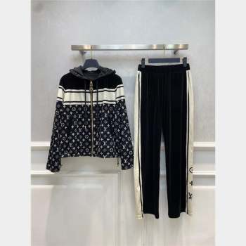 louis vuitton black monogram sports suit 2023 (QIQI-230921-29)