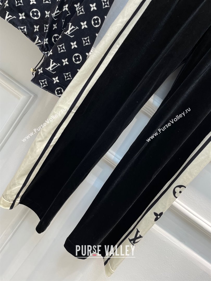 louis vuitton black monogram sports suit 2023 (QIQI-230921-29)