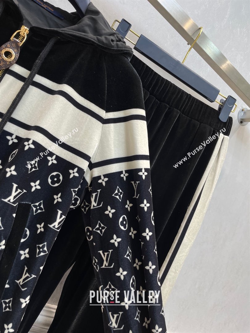 louis vuitton black monogram sports suit 2023 (QIQI-230921-29)