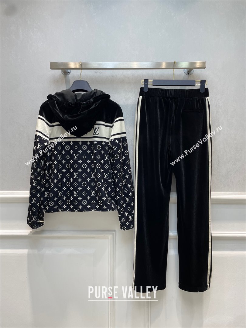 louis vuitton black monogram sports suit 2023 (QIQI-230921-29)