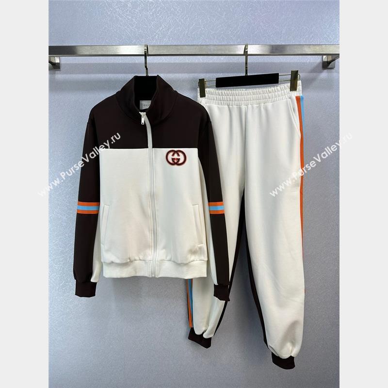 gucci white/brown sports suit 2023 (qiqi-230922-15)