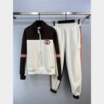 gucci white/brown sports suit 2023 (qiqi-230922-15)