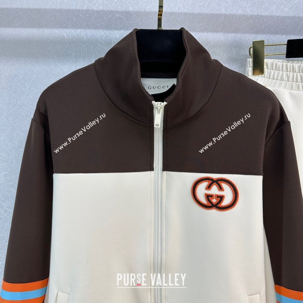 gucci white/brown sports suit 2023 (qiqi-230922-15)