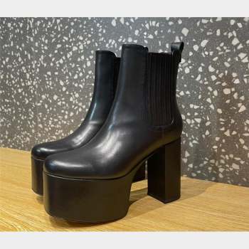 VALENTINO GARAVANI CLUB PLATFORM ANKLE BOOT IN CALFSKIN LEATHER 125MM black (hongyang-221114-06)
