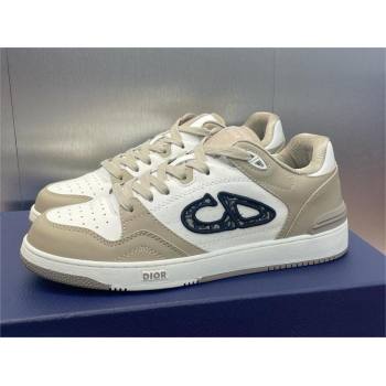Dior Beige and White Smooth Calfskin B57 Low-Top Sneaker 2024 (jincheng-240424-02)