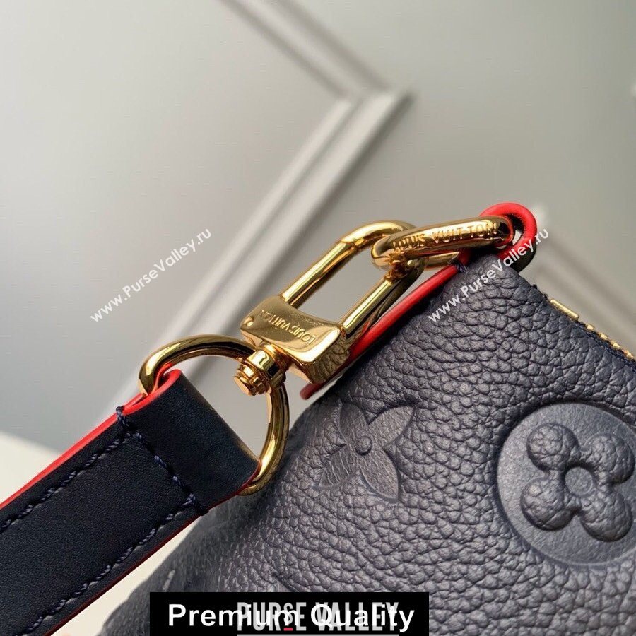 LOUIS VUITTON V TOTE MM MONOGRAM EMPREINTE M44397 BLACK WITH ROSY PIPING (KIKI-5637)