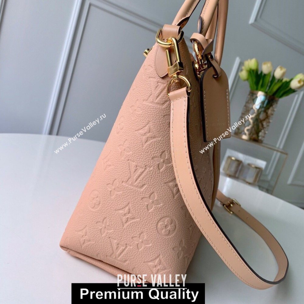 LOUIS VUITTON V TOTE MM MONOGRAM EMPREINTE M44422 PINK/BEIGE (KIKI-4127)