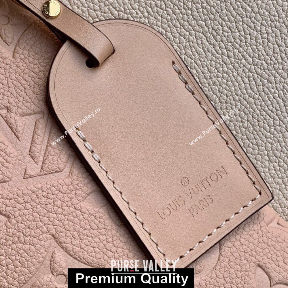 LOUIS VUITTON V TOTE MM MONOGRAM EMPREINTE M44422 PINK/BEIGE (KIKI-4127)