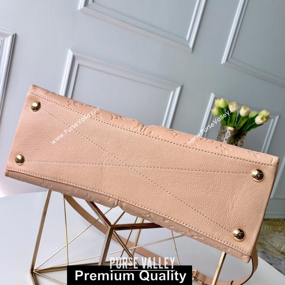 LOUIS VUITTON V TOTE MM MONOGRAM EMPREINTE M44422 PINK/BEIGE (KIKI-4127)