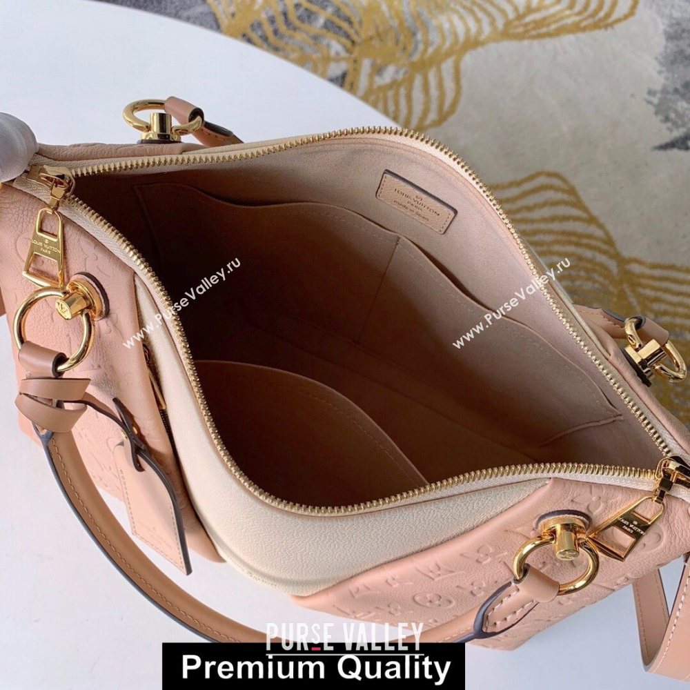 LOUIS VUITTON V TOTE MM MONOGRAM EMPREINTE M44422 PINK/BEIGE (KIKI-4127)