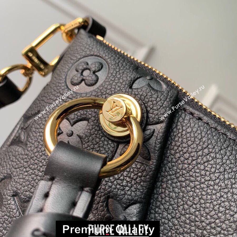 LOUIS VUITTON V TOTE MM MONOGRAM EMPREINTE M44422 BLACK (KIKI-8127)