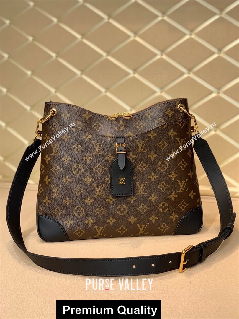 LOUIS VUITTON MONOGRAM CANVAS ODEON MM M45355 BLACK (KIKI-4128)