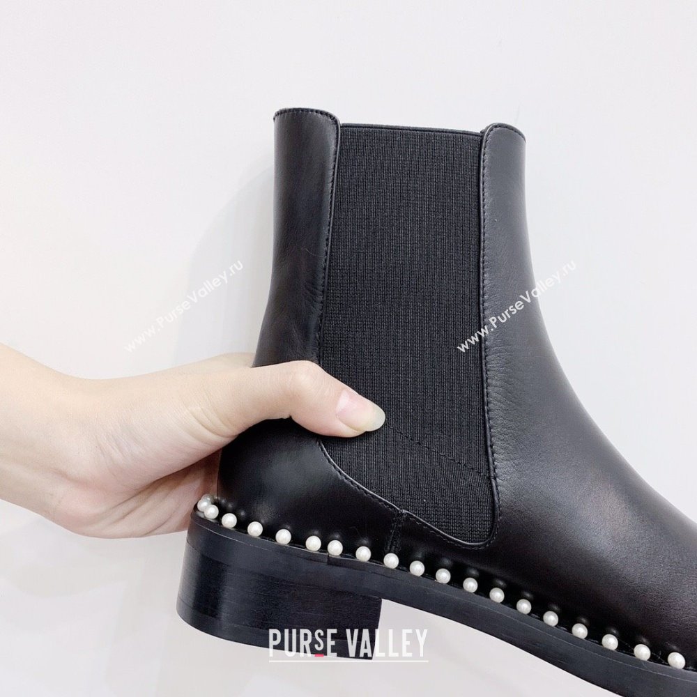 Stuart Weitzman CLINE Bootie Black IN CALFSKIN (jincheng-231013-02)