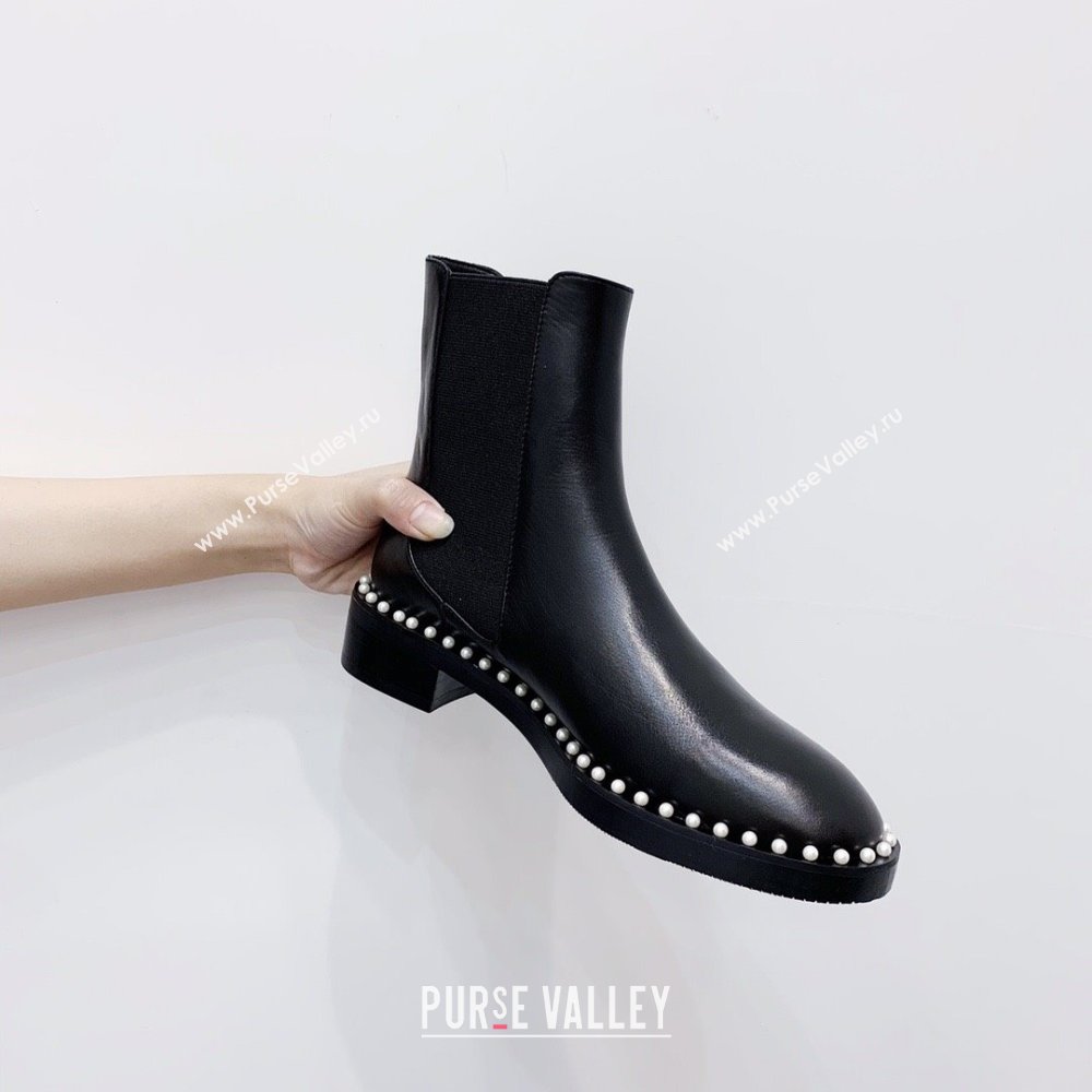 Stuart Weitzman CLINE Bootie Black IN CALFSKIN (jincheng-231013-02)