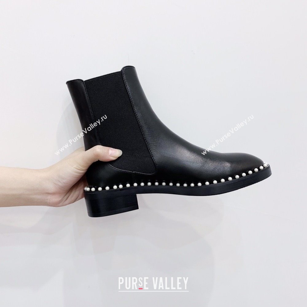 Stuart Weitzman CLINE Bootie Black IN CALFSKIN (jincheng-231013-02)
