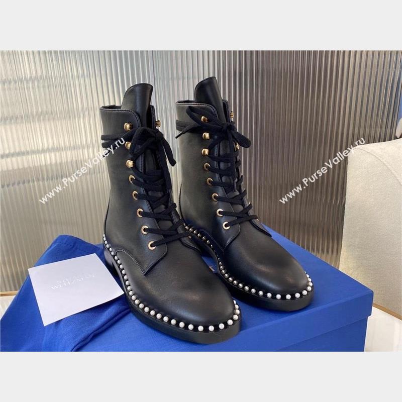 Stuart Weitzman SONDRA Bootie Black IN CALFSKIN 2023 (jincheng-231013-04)