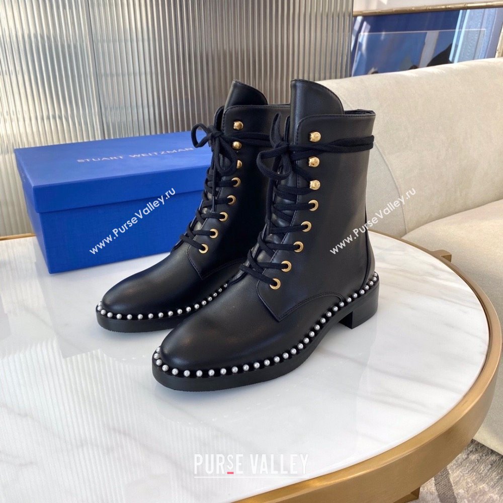 Stuart Weitzman SONDRA Bootie Black IN CALFSKIN 2023 (jincheng-231013-04)