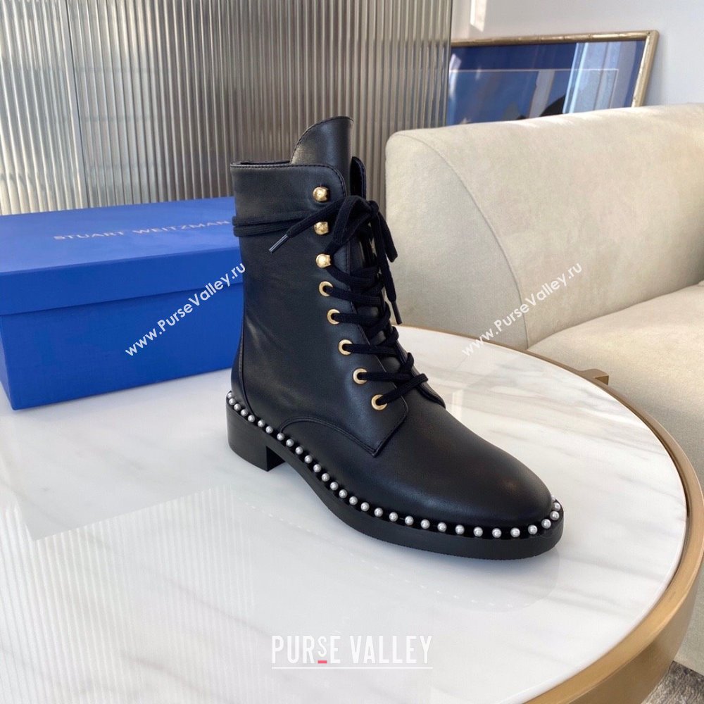 Stuart Weitzman SONDRA Bootie Black IN CALFSKIN 2023 (jincheng-231013-04)