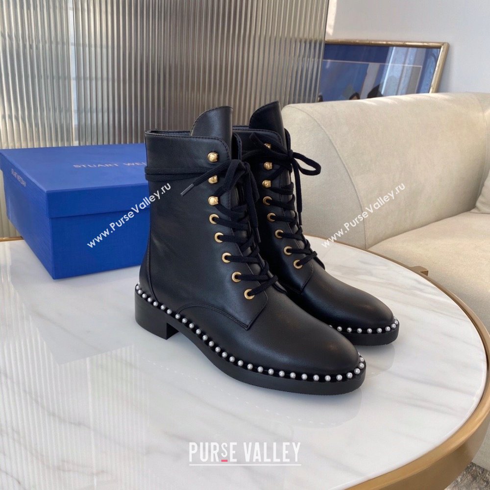 Stuart Weitzman SONDRA Bootie Black IN CALFSKIN 2023 (jincheng-231013-04)