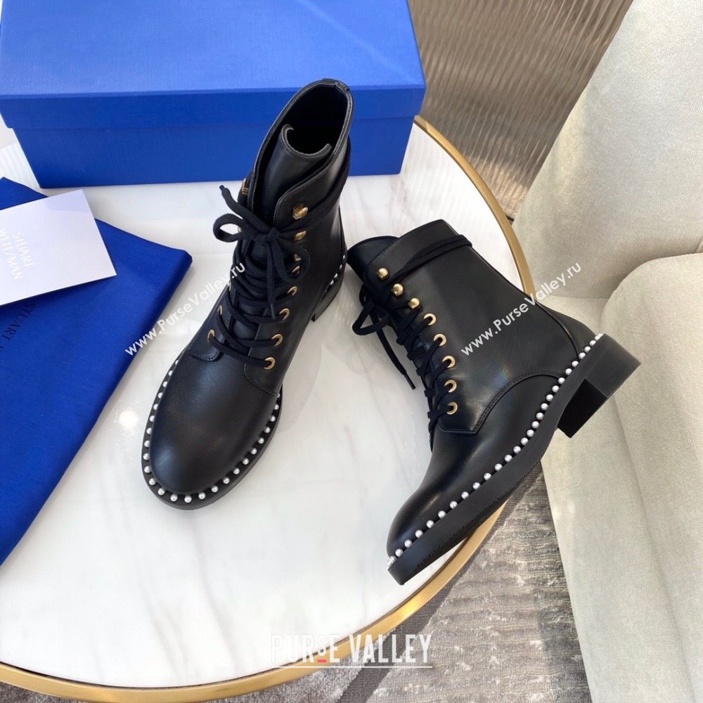 Stuart Weitzman SONDRA Bootie Black IN CALFSKIN 2023 (jincheng-231013-04)