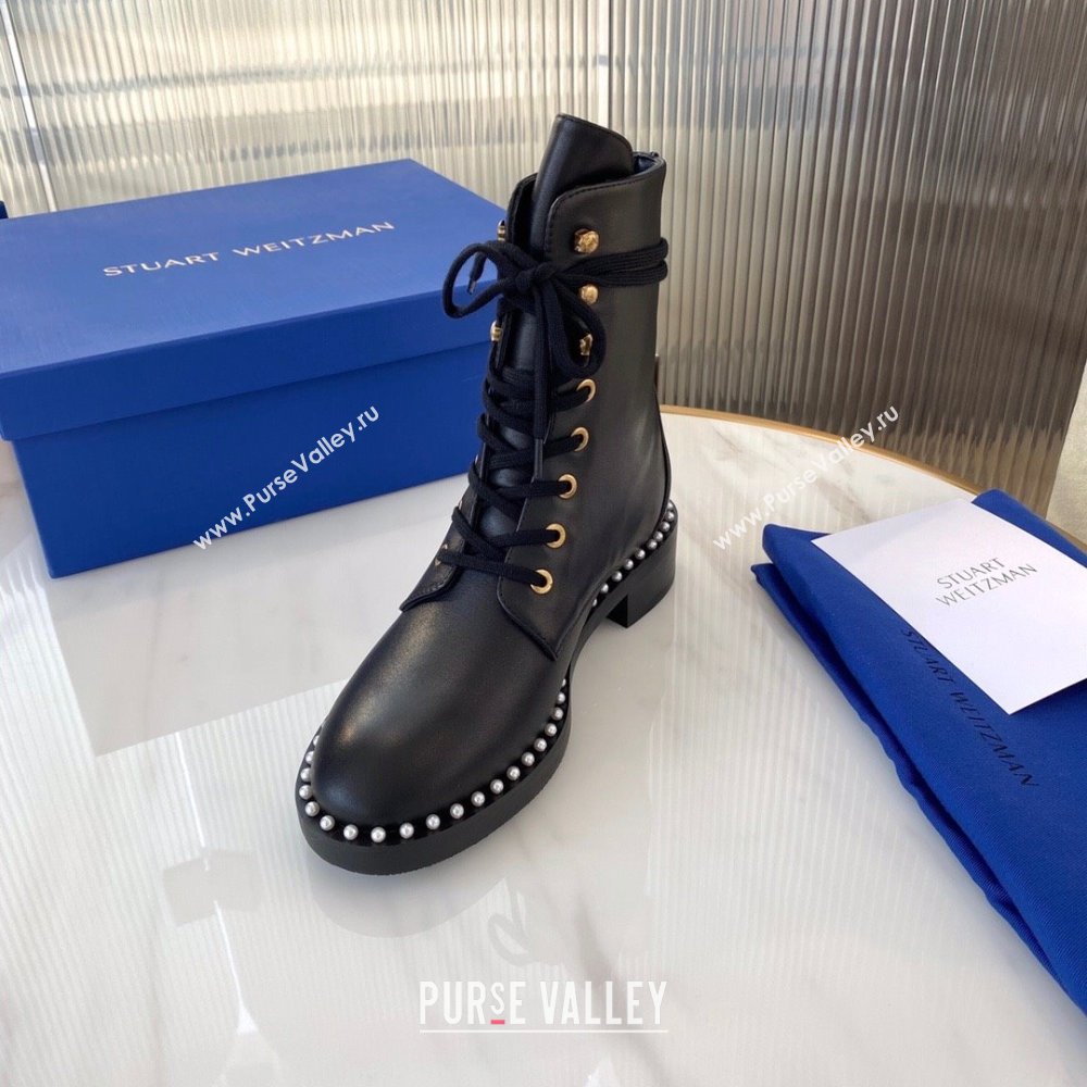 Stuart Weitzman SONDRA Bootie Black IN CALFSKIN 2023 (jincheng-231013-04)