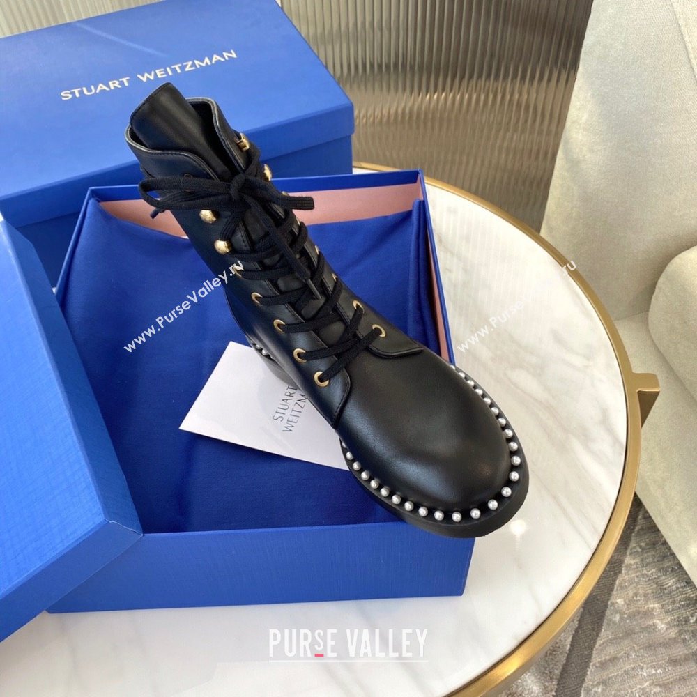 Stuart Weitzman SONDRA Bootie Black IN CALFSKIN 2023 (jincheng-231013-04)