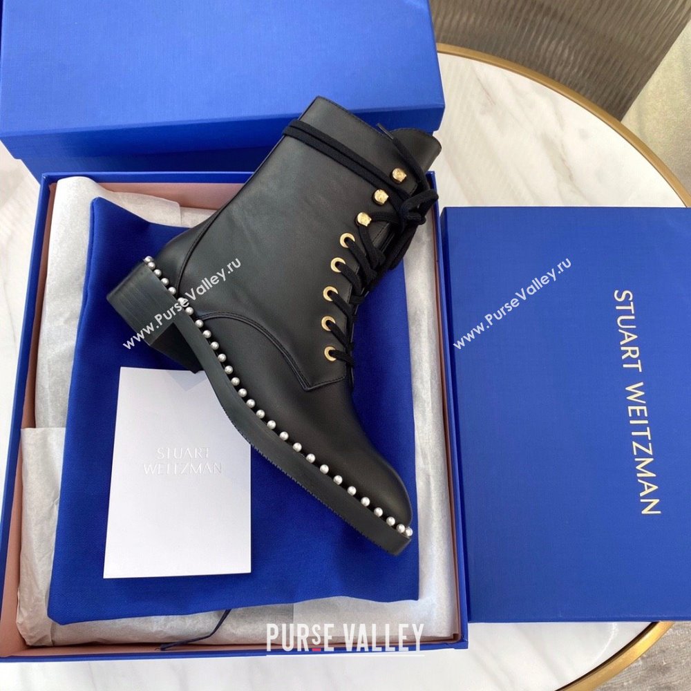 Stuart Weitzman SONDRA Bootie Black IN CALFSKIN 2023 (jincheng-231013-04)