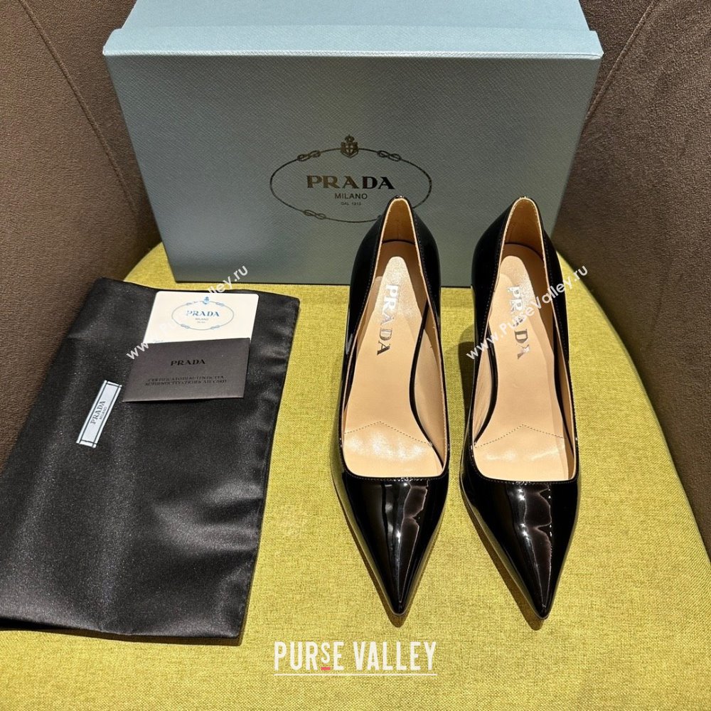 Prada Patent leather pumps 1I166N black 2023 (kaola-231113-13)