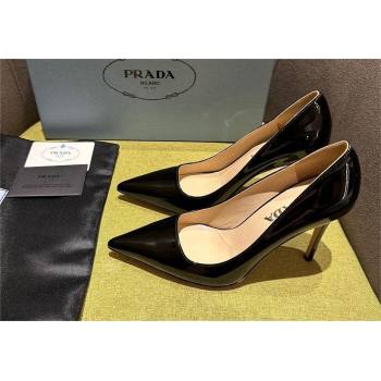 Prada Patent leather pumps 1I166N black 2023 (kaola-231113-13)