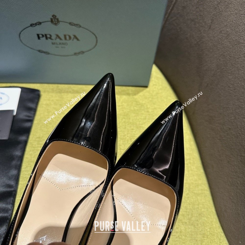 Prada Patent leather pumps 1I166N black 2023 (kaola-231113-13)