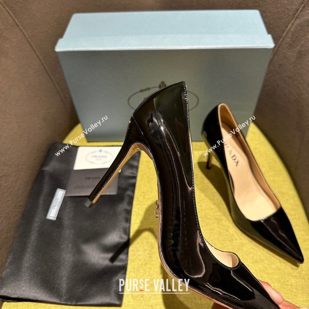 Prada Patent leather pumps 1I166N black 2023 (kaola-231113-13)