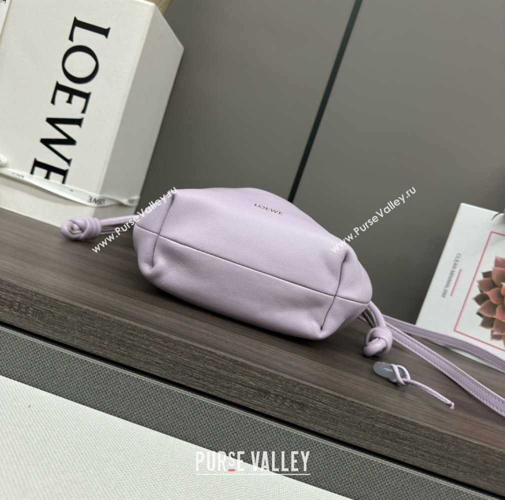 loewe Mini flamenco purse in mellow nappa lambskin 262333 purple 2024 (yongsheng-240328-02)