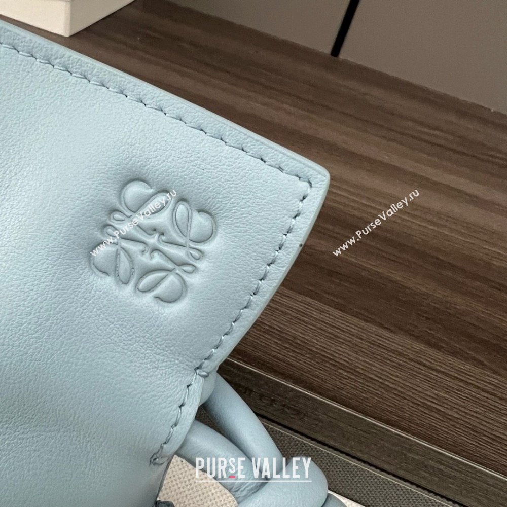 loewe Mini Flamenco clutch in nappa calfskin sky blue 2023 (yongsheng-240328-09)