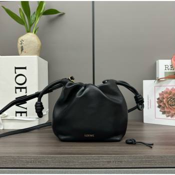 loewe Mini flamenco purse in mellow nappa lambskin 262333 black 2024 (yongsheng-240328-01)