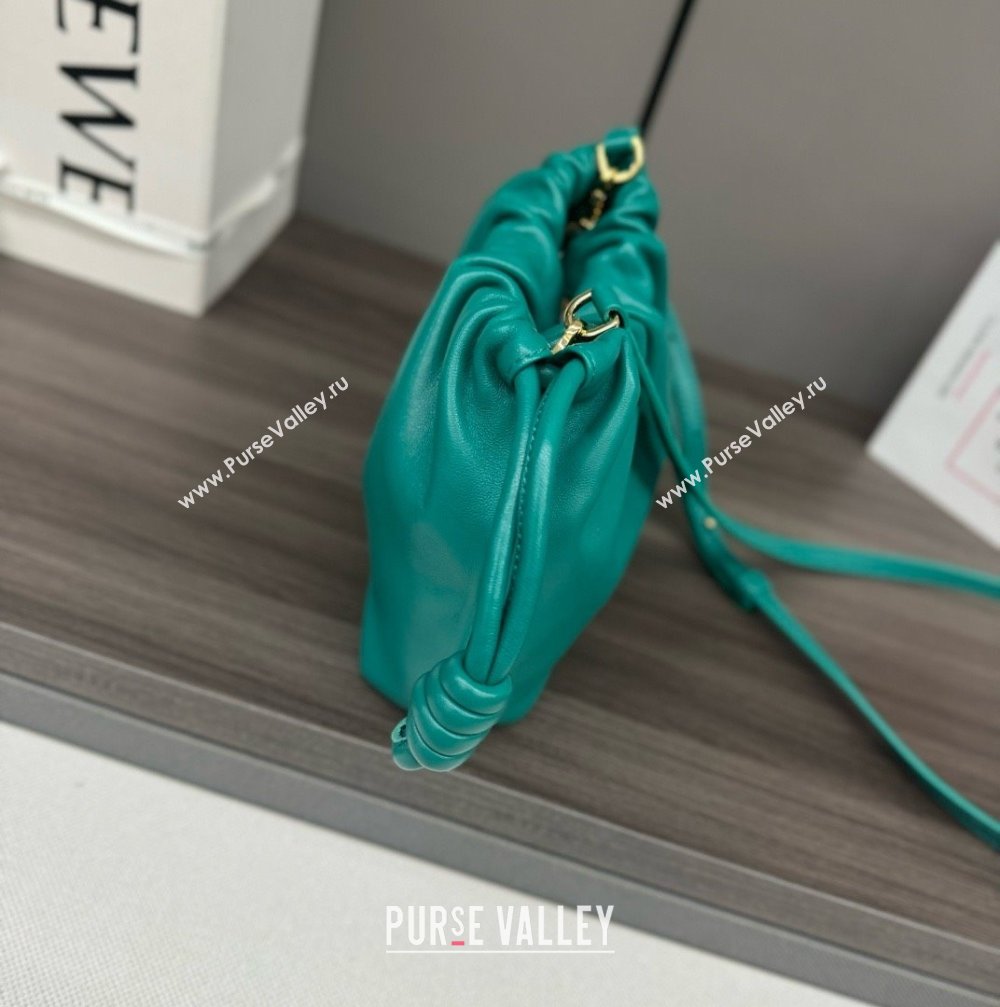 loewe Mini flamenco purse in mellow nappa lambskin 262333 Emerald Green 2024 (yongsheng-240328-03)