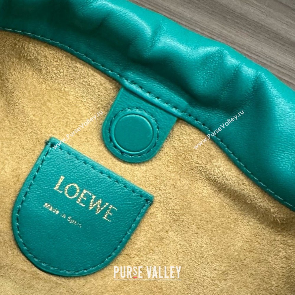 loewe Mini flamenco purse in mellow nappa lambskin 262333 Emerald Green 2024 (yongsheng-240328-03)