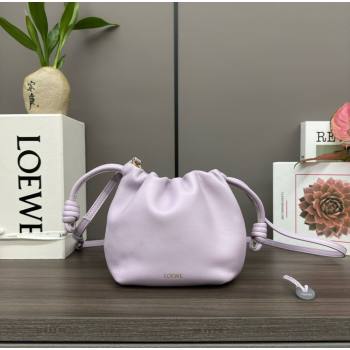 loewe Mini flamenco purse in mellow nappa lambskin 262333 purple 2024 (yongsheng-240328-02)